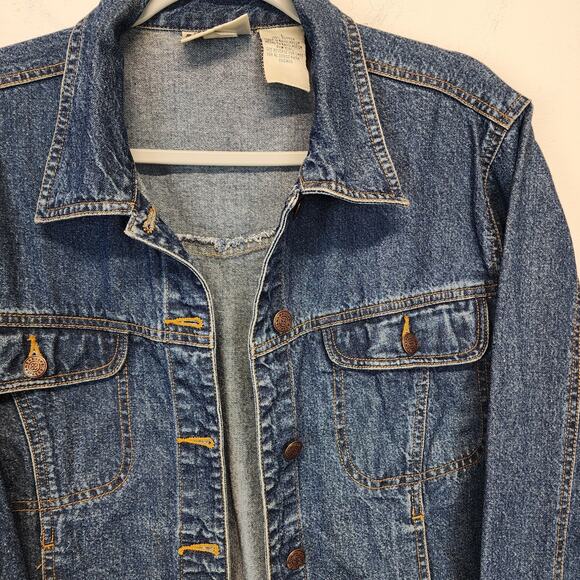 Vintage Bill Blass Relaxed Fit Jean Denim Jacket Size L Medium Wash 100% Cotton - Picture 6 of 13